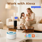 Hapippofa Alarm System for Home Security,9 Pieces Smart WiFi Door Alarm System with APP Alert,Window Motion Sensor Alarm,Remote Control, Loud Siren,Compatible with Alexa