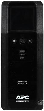 APC Sinewave UPS Back-UPS Pro, 1350VA Battery Backup & Surge Protector, LCD, AVR, BR1350MS