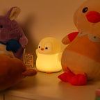 ATSUI Happy Penguin Night Light, LED Squishy Novelty Animal Lamp, Food Grade Silicone, 2 Level Dimmable, Nursery Nightlight for Desk Decor, Funny Gifts Stuff for Boys Girls Baby, White Elephant Gifts