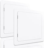 Morvat Access Panel 14x14 Inch for Drywall & Ceiling with Door, Heavy-Duty Durable ABS Plastic & Easy Install Access Box, Wall Hole Cover Plate for Plumbing & Electrical Cables & Wiring, White, 2 Pack