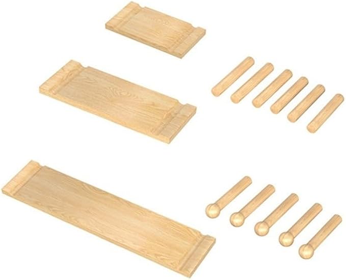 Natural Wooden Wall Organizer - Versatile Hanging Display Panel for Home, Office, Kitchen, Entryway - 15.7"x47.2" Perforated Storage Solution