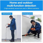 PQWT L50 Underground Water Leak Detectors for Home Wall Water Pipe Detector Machine Multi Sensor Acoustic Pipeline Leakage Detection Kit Noise Reduction Headphone Smart Touchscreen Carry Case