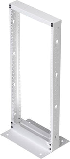 NavePoint 25U 2 Post Rack Open Frame Server Rack for 19 Inch Equipment, AV, Networking, Data & IT Devices, 2-Post Rack 25U 881lbs Weight Capacity, White