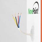 NavePoint 500ft in Wall Audio Speaker Cable Wire CL2 14/4 AWG Gauge 4 Conductor Bulk White