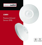 SensorSwitch Ceiling Motion Sensor, Passive Infrared PIR Occupancy Sensor, 360 Degrees Small Motion Detection, Indoor Use, Line Voltage, Standard Range