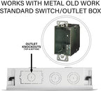 Legrand - OnQ Cable Management, In-Wall Media Box, Dual Purpose Structured Wiring Enclosure, TV Home Theater Recessed Storage Box, 17 Inch, White, ENP1700NA