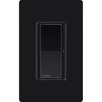 Lutron Claro Smart Light Switch for Caseta Lighting, for LED Lights, Fans, 5 Amp, Single-Pole/3-Way, Neutral Required, DVRF-5NS-BL, Black