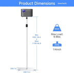 suptek Projector Stand 360°Swivel, Height Adjustable 36.6-46.8inch, Mini Projector Mount Bracket, Compatible with Home Office Video Vlog DVR Camera, PR001FW