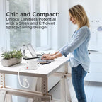 Uncaged Ergonomics Wireless Cube Charger & Power Strip with USB Ports, Surge Protection, 10ft Extension Cord with Wireless Charger, 4 AC Plugs & 3 USB Ports, 1 C Fast Charging with On/Off Switch