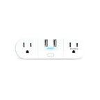 Emerson SmartVoice 4-in-1 Wall Plug, Offline 30+ Voice Control Commands, No APP, No WiFi, No Setup, Smart Outlet w/ 2 AC Outlets, 2 USB-A Ports, Sleep & Wake Timer, ETL Listed