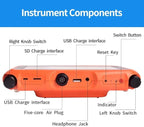 PQWT L4000 Underground Water Leak Detectors Indoor Outdoor Wall Water Pipe Detector Machine Multi Sensor Acoustic Pipeline Leakage Detection Kit Noise Reduction Headphone Smart Touchscreen Carry Case