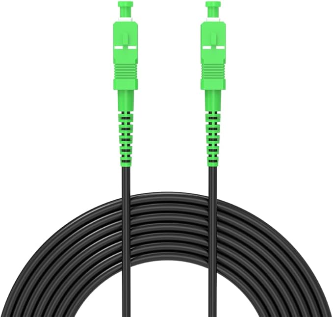 Jeirdus 5M SC/APC to SC/APC Outdoor Armored Simplex 9/125 SM Fiber Optic Cable Jumper Optical Patch Cord Singlemode 5Meters 16ft SC-SC