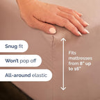 Full XL Bed Sheet Set - 4 Piece Extra Long Extended Full XL Sheets - Soft, Breathable & Cooling - Fits 8" to 16" Mattress with Deep Pockets - 54" x 80" - Easy-Fit, Wrinkle and Fade Resistant - Mauve