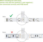 LightingWill 10pcs Pack L Shape Solderless Snap Down 2Conductor LED Strip Connector for Right Angle Corner or 90 Degree Connection of 8mm Wide 3528 2835 Single Color Flex LED Strips