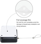 MECCANIXITY Punch Free Automatic Sensor Door Closer 39.4" Retractable Cable Lock for Home Office Doors 1200g 2Set Black Each Set Contains with 1pcs Adhesive Sticker 1pcs Hook 1pcs Wrench
