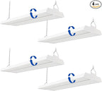 JTT LED Linear Shop Lights 150W, 21000LM 360° Adjustable 1.35FT Led High Bay Lights 5000K Daylight 120-277V, Garage Light for Shop Workshop Store Commercial Supermarket Warehouse Basement, 4-Pack ETL