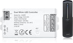 2.4GHz RF CCT LED Strip Controller Remote Kit, Wireless Remote & Tuya Controller Dimmer with Group Control Adjust Brightness/Color Touch Slide for PWM 6Pin COB LED Strip Light DC5V DC12V DC24V
