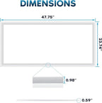 2x2 FT Edge-Lit Frame LED Panel Lights,5CCT Selectable 3000K-6500K, 2600/3900/5200LM,20W/30W/40W Switch Grid Drop Ceiling Lights,0-10V Dimmable,Damp Rated,100-277V,ETL Listed (2 x 4-6 Pack)