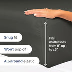Cal King Size 4 Piece Sheet Set - Comfy Breathable & Cooling Bed Sheets Set - Hotel Luxury Bedding for Women, Men, Kids, Teens, Boys & Girls - Deep Pockets, Soft, Wrinkle Free - Oeko-Tex - Charcoal