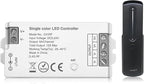 2.4GHz RF Single Color LED Strip Controller Remote Kit, Wireless Remote & Tuya Controller Dimmer with Group Control Adjust Brightness Touch Slide for PWM 2Pin COB LED Strip Light DC5V DC12V DC24V