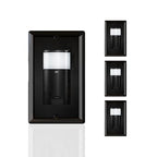 ECOELER Black PIR Motion Sensor Light Switch, Occupancy Motion Detector Switch with Sensitivity & Delay Adjustable, Neutral Wire Required, Single Pole, for Hallway, Bathroom, Storage Room, 4 Pack