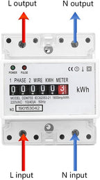 DDM75S Electric Meter, Single Phase 4P Din Rail Energy Meter LED Electricity Power Consumption Wattmeter Energy Meter 10 to 40A