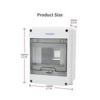 MOLLOM 5 Way Circuit Breaker MCB Distribution Protection Box with DIN Rail, IP65 Waterproof,for Indoor and Outdoor