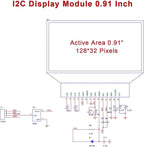 Hosyond 5 Pcs 0.91 Inch I2C IIC OLED Display Module OLED Screen DC 3.3V~5V Compatible with Arduino Raspberry PI (Blue Display Color)
