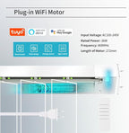 Blindify Motorized Vertical Blinds Compatible with Alexa Google Home, Blackout Sliding Door Shades Smart Vertical Blinds Remote Control Customize, Black