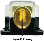 KCT 0/2/4 Gauge in 4/8 Gauge Out 2 Way Amp Power Distribution Block for Car Audio Splitter