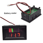 Battery Charge Level Indicator Universal Car Battery Capacity Meter Tester Checker 12V-60V Red Car Tester Motorcycle Checker Capacity Meter