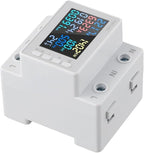 Noteflora LCD Digital Energy Meter With Voltage And Current Monitor, AC170-300V Power Voltmeter For Rail Mount, Compatible With KWS-302WF White(KWS-302L)