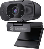 SynthMeet 4K Webcam for PC, 1080P@60FPS, 4K Camera with Noise-reducing Microphone, 92°FOV, 8MP USB Webcam Plug and Play, Privacy Cover, Works Perfect for Meeting Platform Zoom/Teams/Skype/Google Meet