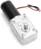 Reversible Gear Motor, 24V 8mm Shaft Gear Motor High Torsion Speed Reduce Electric Motor for Curtain Machine Advertising Equipment Window Opener Smart Device (100RPM)