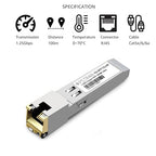 OPSTRAN 1000BASE-T SFP RJ45 Copper Transceiver Module Compatible with HPE Aruba J8177D J8177DCM JL747A Procurve J8177C J8177B J8177A 100m Cat5e/6 10 Pack