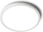 SunRider LED Flush Mount Ceiling Light Fixture, 5000K Daylight White, 2400LM, 12 Inch 24W White Round Flat Bedroom Lights, 240W Equiv. Non-Dimmable