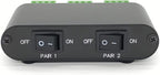 TENEALAY 2-Way Audio Stereo Speaker selector Switcher Box, Combiner Multi Zone A B Speaker Switch Distribution Controller Box - P21