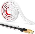 RPXRPXSide Open One Cord Cable Raceway Wire Cover for Cords, Our Cable Track is Best Suited for one Wire (Diameter <0.27"),Wire Raceway Management Cable Concealer Channel (White, 196in)