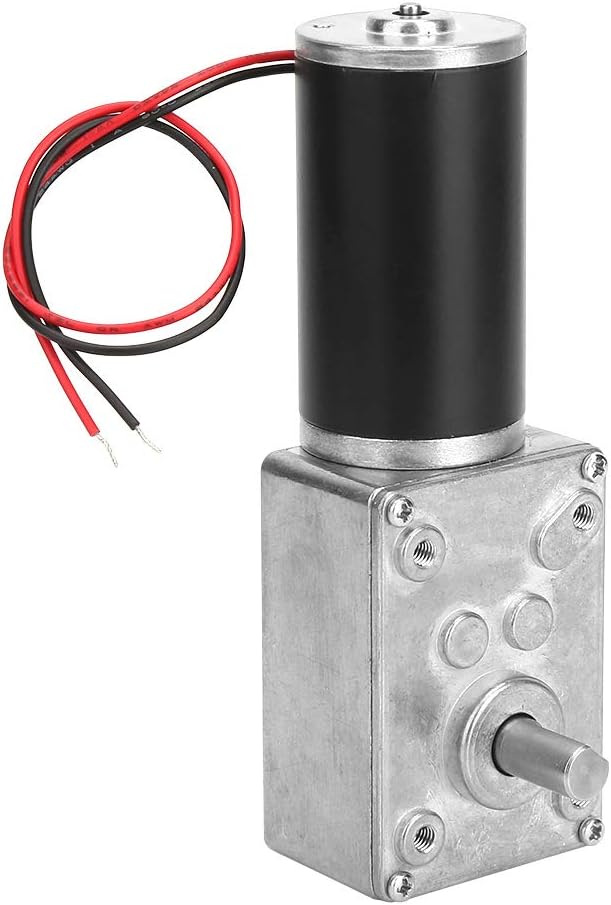 Reversible Gear Motor, DC 24V 8mm Shaft Gear Motor High Torsion Electric Turbo Speed Reduction Motor for Curtain Machine Advertising Equipment Window Opener (20RPM)