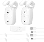 2PCS Tuya WiFi Intelligent Curtain Motor Electric Curtain Robot Automatic Opener No Wiring with Gateways Support APP Remote Control Timer Setup Temperature & Light Sensing Compatible with Home