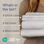 Full XL Bed Sheet Set - 4 Piece Extra Long Extended Full XL Sheets - Ultra-Soft, Breathable & Cooling - Fits 8” to 16" Mattress w/ Deep Pockets - 54" x 80" - Wrinkle and Fade Resistant - French Grey