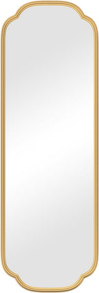 48"x16" Gold Door Mirror Full Length Over The Door with Non-Rusting Metal Frame, Modern Full Body Mirror Bedroom Closet Bathroom