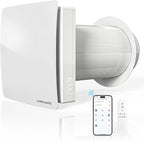 Weiworld Through the Wall HEPA Ventilation Fan- Ultra Quiet EC Motor Wall Vent Fan with WiFi/Remote Control, Brings Fresh Air In and Exhausts Stale Air Out for Bedroom, Basement, Attic