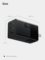 Lenovo 67W USB-C Charger, 3-Port Multi-Device Fast Charging, Advanced GaN Charger Block, Compact Fast Wall Charger, for MacBook Pro/Air, Dell XPS, iPhone 16 Series, Samsung Galaxy, and More