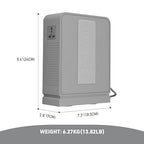 BESTRANS 2000W Step Up Transformer 110v to 220v Converter, Heavy Duty Voltage Converter 110v-120v to 220v-240v with Dual Outlets, Overload Protection & Ultra-Quiet for Home Appliances, Light Grey