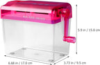 Manual Desktop Paper Shredder Red Small Handheld Shredder for Office and Home Use Wear-Resistant for A4 Paper and Cards