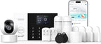 LWOHSI Wireless Home Alarm Camera System,Smart Home Security Systems with T53 HD Camera,Phone APP Alert,Door/Window Sensors,SOS Button,Compatible with Alexa for Home,Apartment,No Contract Fee