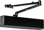 Dynasty Hardware Door Closer, Grade 1 Heavy Duty Commercial Hydraulic Closer, Self-Closing, Adjustable Spring Size 1-6, ADA Compliant, Surface Mount, Black, Series 8500