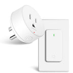 Remote Switch Outlet,GreenCyle Remote Control Outlet Plug with Switch,Wireless On/Off Light Switches Wall Mounted,15A/1500W,TUV List,No Wiring Needed,500ft RF Range,for Lamp,Fans,Household Appliances