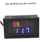 Battery Charge Level Indicator Universal Car Battery Capacity Meter Tester Checker 12V-60V Blue Car Tester Motorcycle Checker Capacity Meter